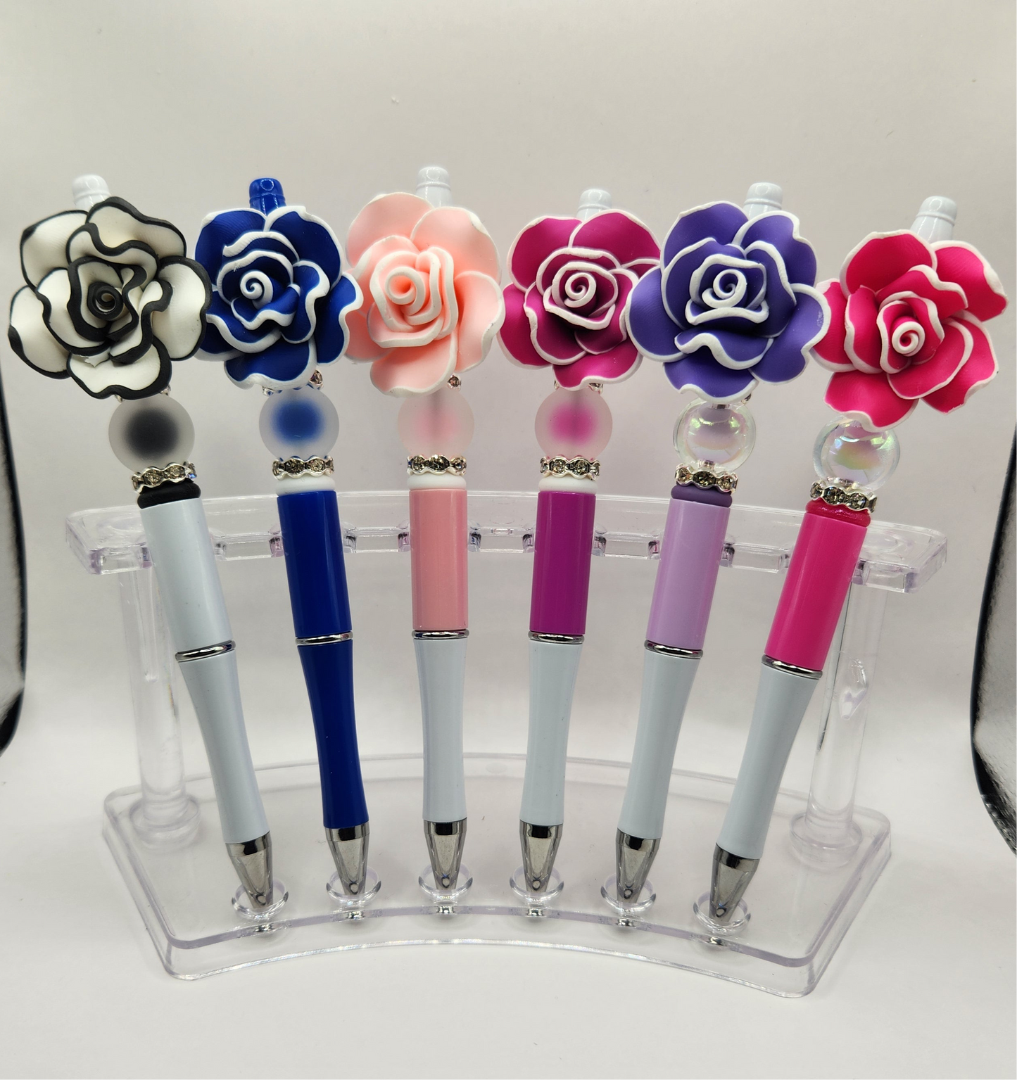 Rose in Bloom Beaded Pen