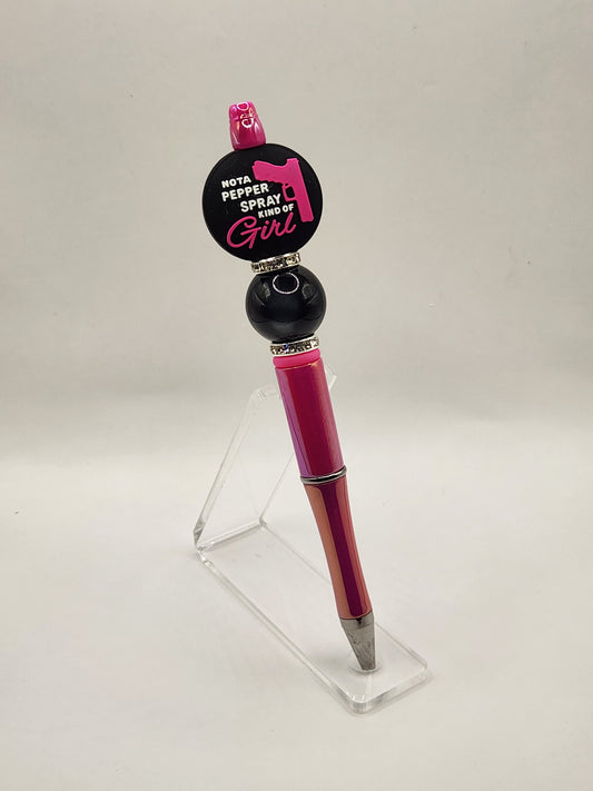 Not a Pepper Spray Girl Beaded Pen