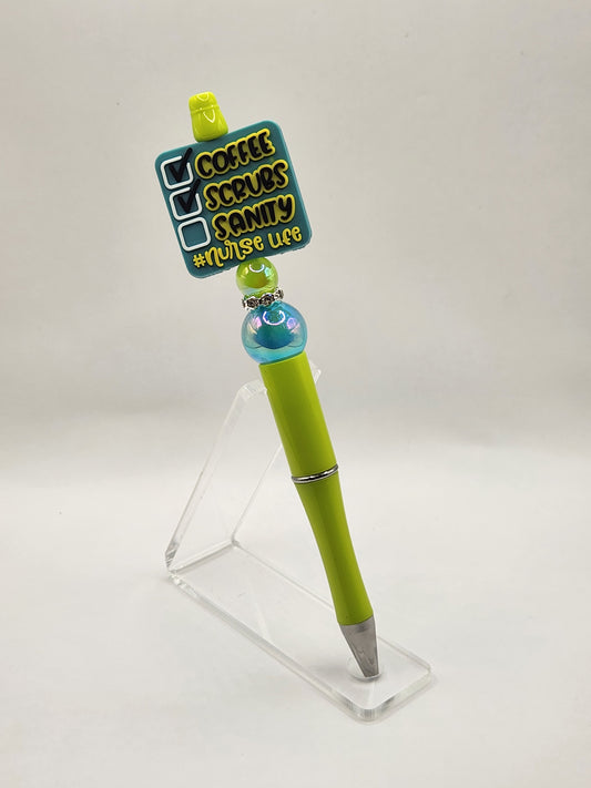 #NurseLife Beaded Pen
