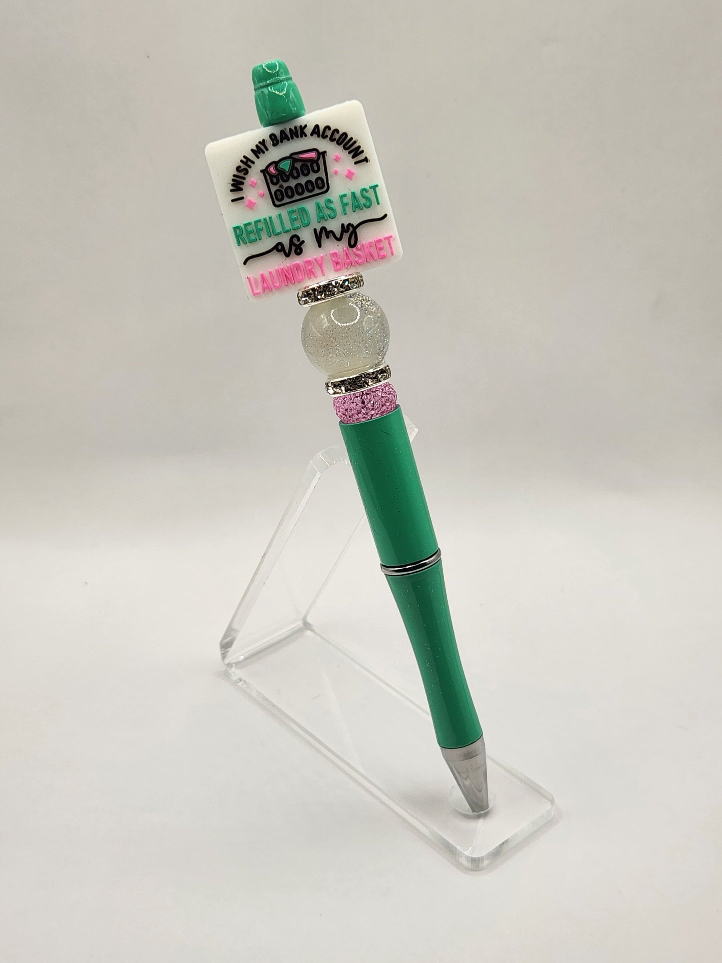 Bank Account Refill Beaded Pen