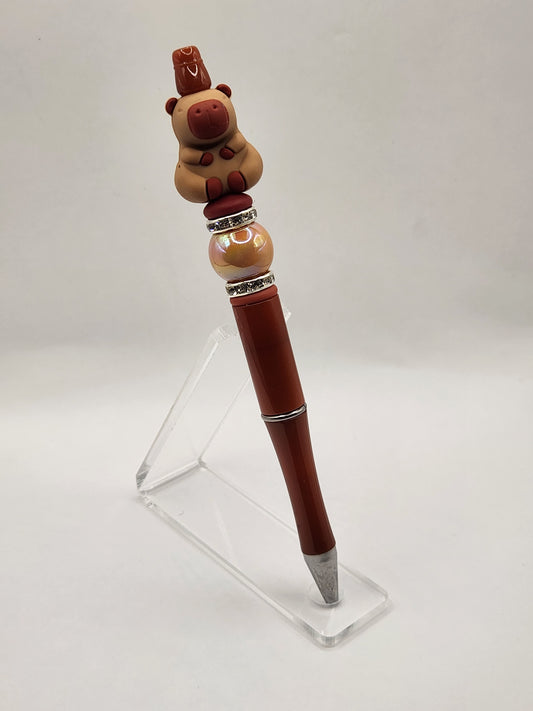 Capybara Beaded Pen