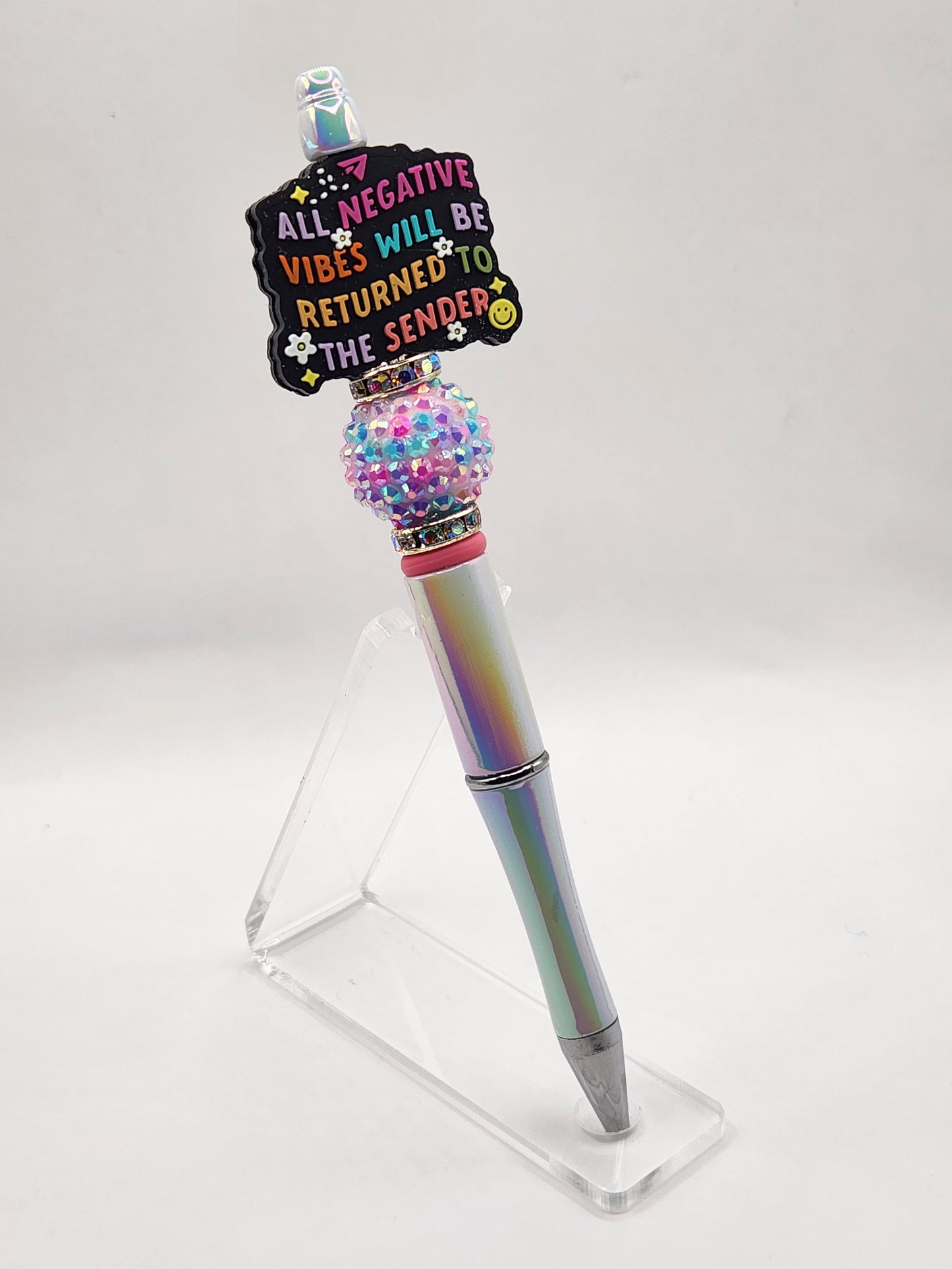 Good Vibes Only Beaded Pen
