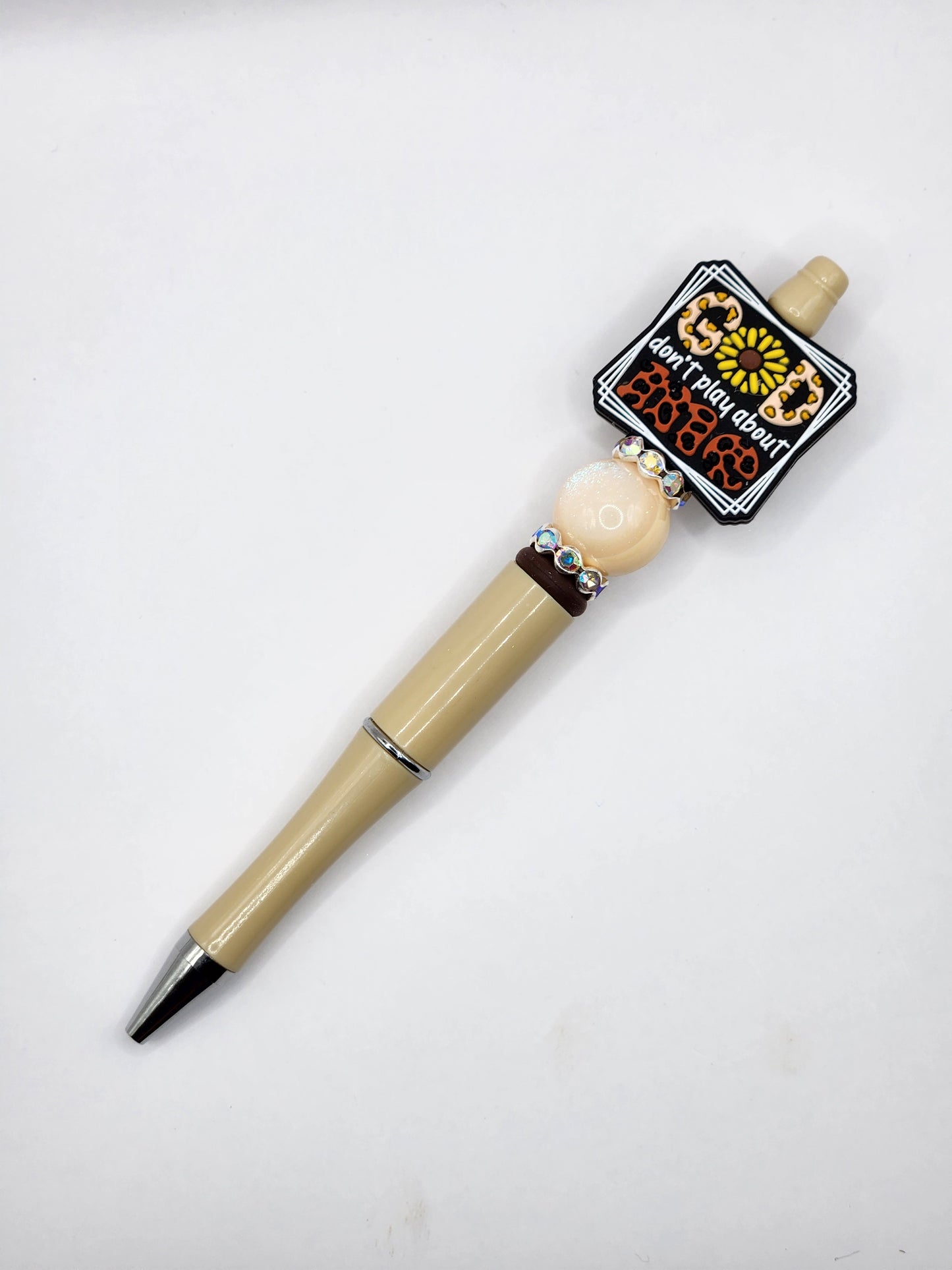 God Don’t Play About Me Beaded Pen