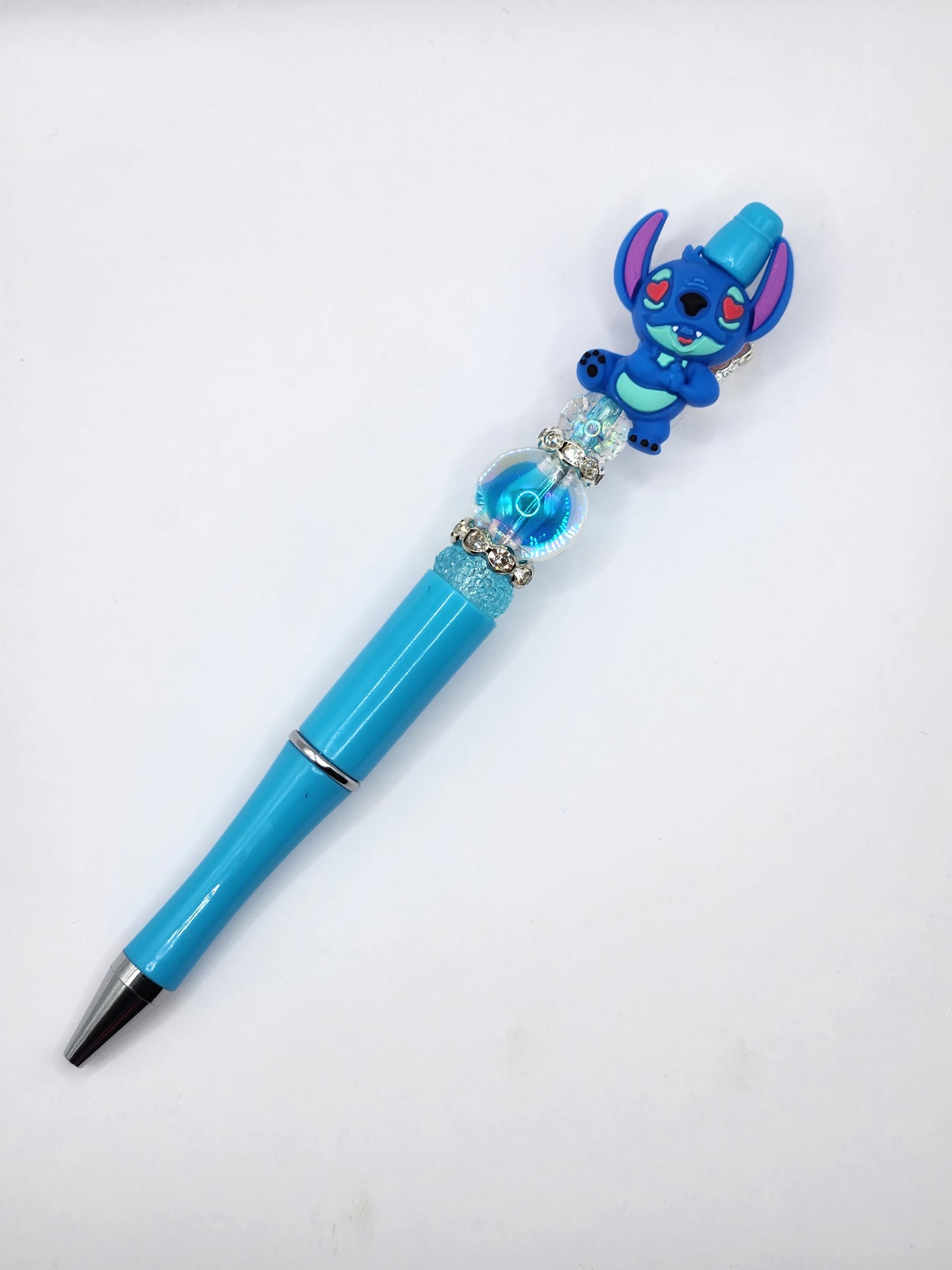 Blue Alien Beaded Pen